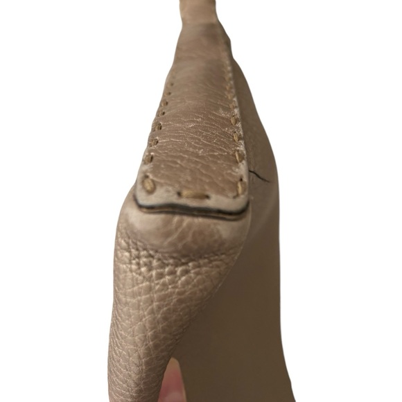 FENDI Vintage Selleria Grey/Silver Leather Crossbody Bag - Picture 5 of 15